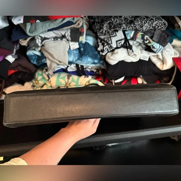 Louis Vuitton Matte Black Damier Porte Documents Jour Leather Satchel - Picture 8 of 15